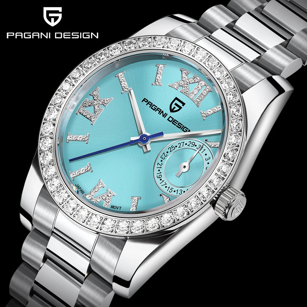 PAGANI DESIGN 2025 New 32MM Women's Wristwatch Elegant Luxury Quartz Watch For Women Fashion Waterproof Watches Sapphire Clock