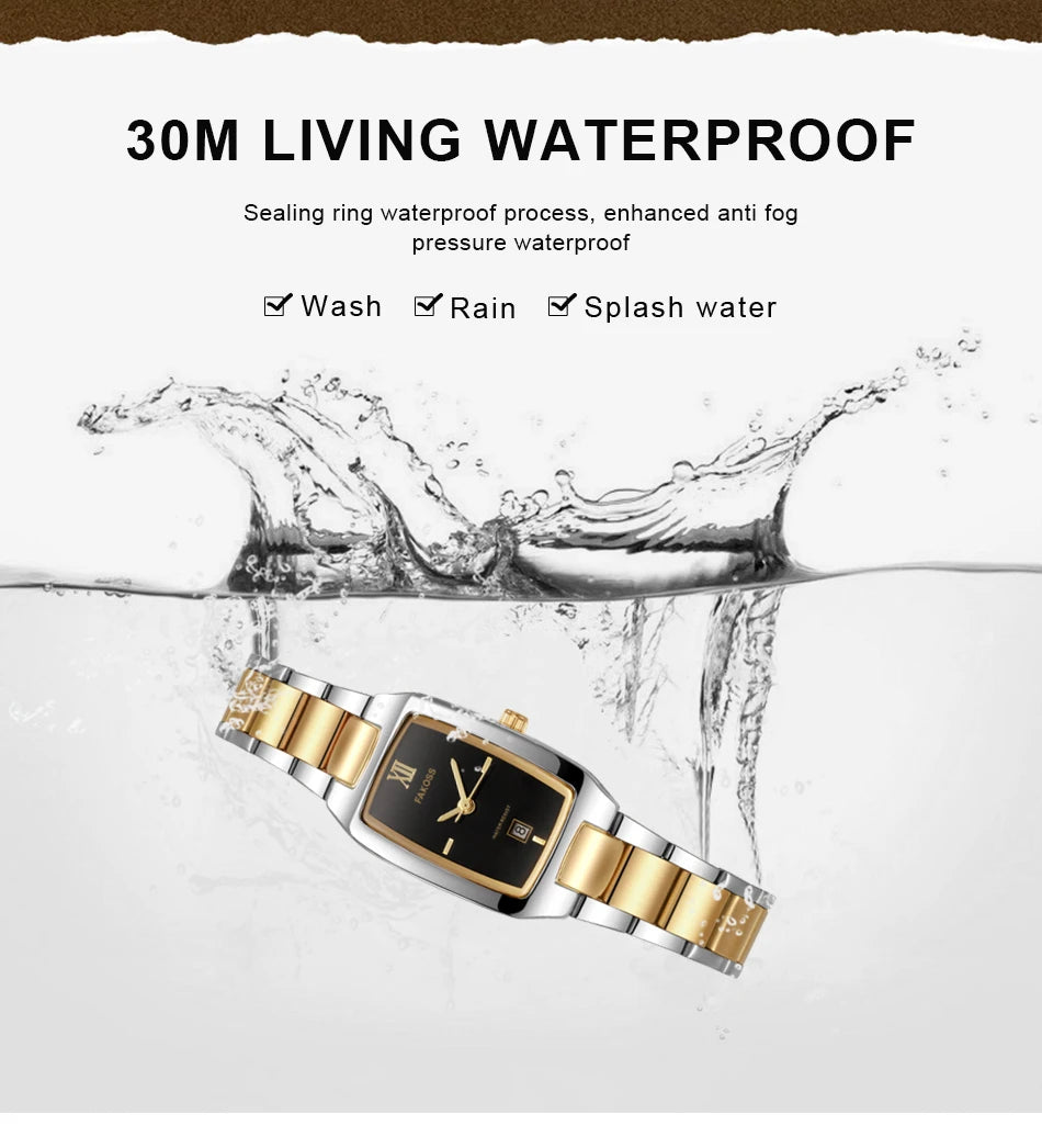 WWOOR Elegant Women's Watch Fashion Stainless Steel Waterproof Ladies Quartz Wristwatch Luxury Bracelet Watches Date Reloj mujer