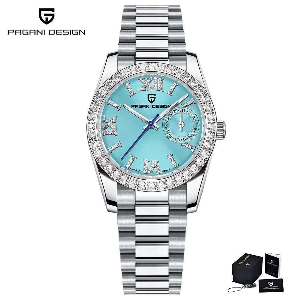 PAGANI DESIGN 2025 New 32MM Women's Wristwatch Elegant Luxury Quartz Watch For Women Fashion Waterproof Watches Sapphire Clock